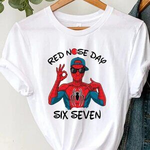 Red Nose Day Six Seven Unisex T Shirt - Funny Hero Comic Parody Meme Tee Top